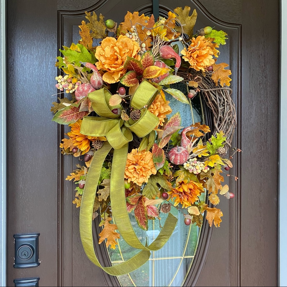 Fall Front Door Wreath, Thanksgiving Wreath, Autumn Wreath